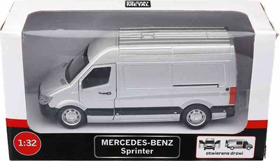 Lodër makine Daffi Mercedes-Benz Sprinter, model metalik, shkallë 1:32, ngjyrë argjendi