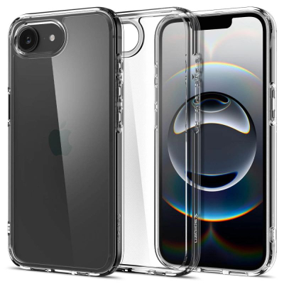 Маска Spigen Ultra Hybrid за iPhone 16E, проѕирна, отпорна на удари
