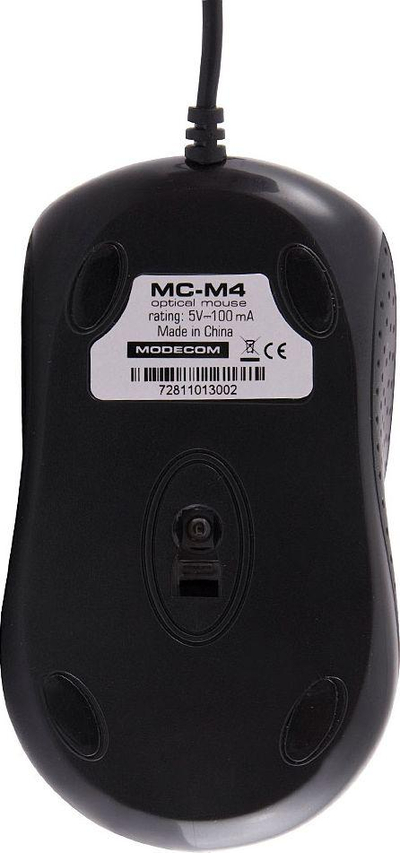 Глушец Modecom M4, со кабел, USB, црна
