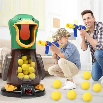 Lojë qitje Extralink Hungry Duck, 2 armë, 48 toptha, me syze mbrojtëse