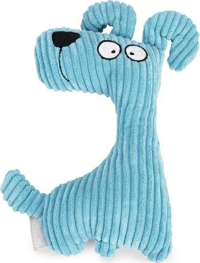 Lodër qenësh Beeztees Rib Dog, 23cm, me fishkëllimë, blu e çelët