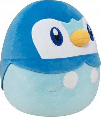 Lodër pelushi Squishmallows Pokemon Piplup, 14", ultra i butë, shumëngjyrësh