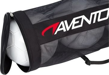Çantë sporti Avento Tube, për 5 topa, me rrjetë, e zezë