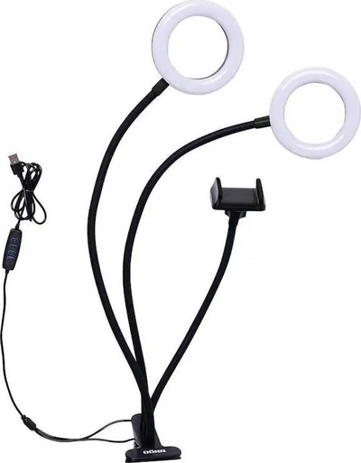 Ring light DÖRR SLR-12 Bi-Color, 80 LED, me ngjyrë drite që e rregullon vetë, i zi