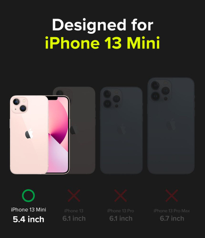Kllasë telefoni Ringke Fusion X për iPhone 13 Mini 5.4\", e zezë e tejdukshme