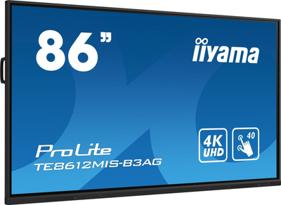 Monitor interaktiv iiyama ProLite TE8612MIS-B3AG, 86", 4K UHD, i zi
