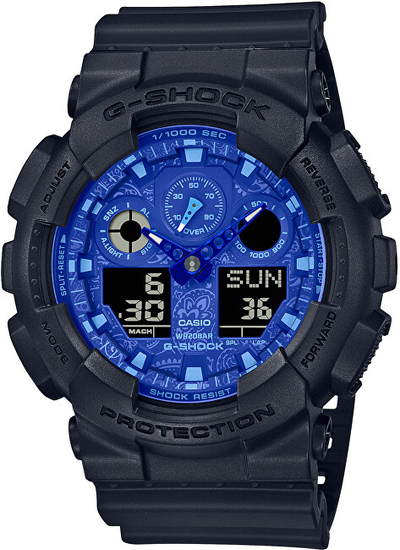 Orë dore Casio GA-100BP-1AER, e zezë