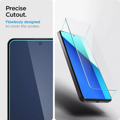 Mbrojtës ekrani Spigen Glass TR Slim për Xiaomi Redmi Note 13, xham i temperu, 2 copa, transparent