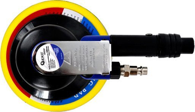 Lëmues pneumatike orbitale Geko G03141, 150mm, nxjerrje qendrore pluhuri, multingjyrëshe