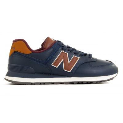 Atlete New Balance 574 për burra, ngjyra Dark Navy me Pure Red