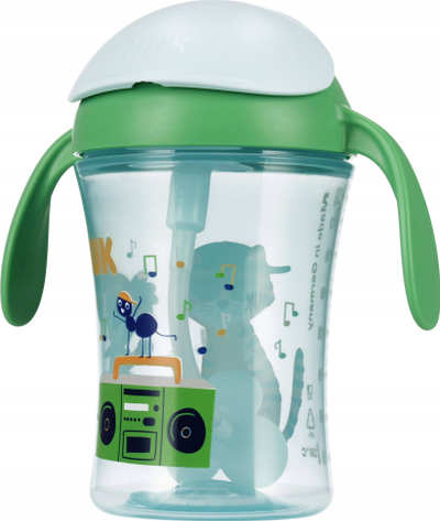 Чаша за деца NUK Motion Cup, 230 ml, 8m+, зелена