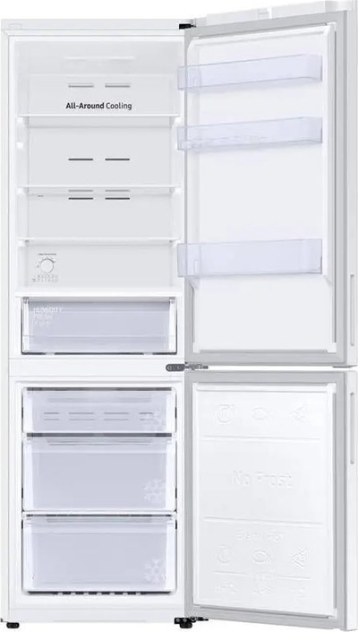Комбиниран фрижидер Samsung RB33B610EWW/EF, No Frost, All Around Cooling, бел