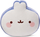 Jastëk plush Molang Cushion, për dekor, i bardhë me vjollcë