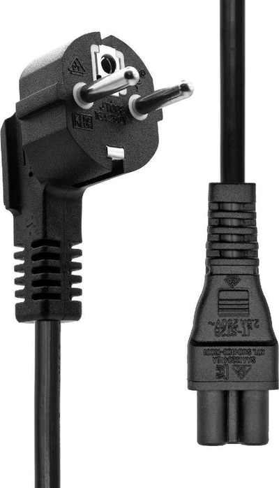 Kabllo rryme ProXtend Angled Type F në C5, 7m, 250V 16A, i zi
