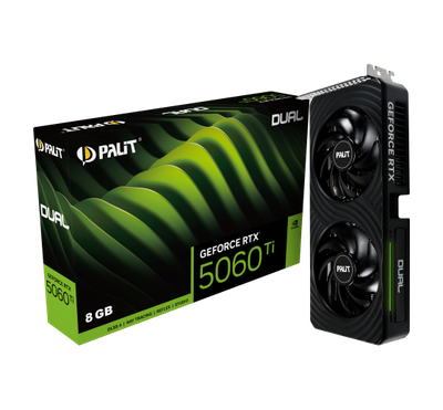 Kartelë Grafike Palit GeForce RTX 5060 Ti Dual 8GB – Kartelë Grafike GDDR7, 128-bit, PCIe 5.0