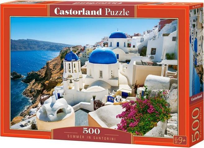 Сложувалка Castorland Santorini, 500 парчиња, летен пејзаж, шарен