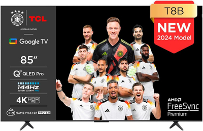 Televizor TCL QLED 85T8BX1, 85", 4K Ultra HD, Google TV, i zi