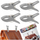 Kllipsa plastike për peshqirë Orion, set 4 copë, 15 cm, gri