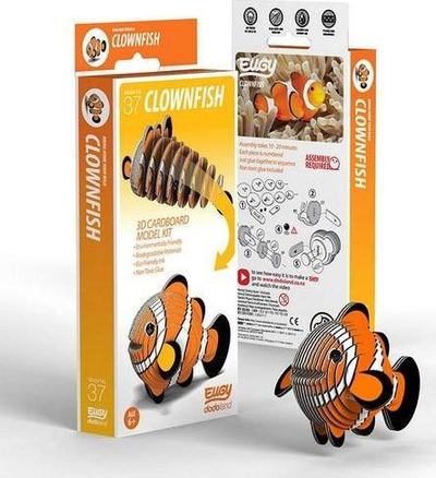 Puzzle 3D Eugy Clownfish, 16 pjesë, edukativ, plot me ngjyra
