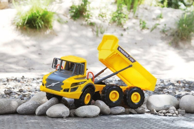 Kamion lodër Lena Worxx Volvo A25G Dump Truck, plastikë e mirë, pjesë lëvizëse, shumëngjyrësh
