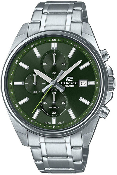 Orë për meshkuj Casio EFV-610D-3CVUEF, e argjendtë/gjelbër