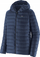 Xhaketë puch Patagonia me kapuç, me zinxhir komplet, puffer, 800 fill, blu e errët