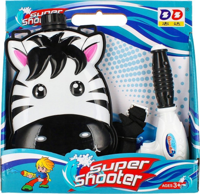Pistoletë uji Mega Creative Zebra 471887, me shpinore, për kalamaj, bardh e zezë