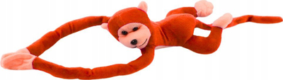 Loder pelushi LEAN TOYS majmun, 60 cm, me zë, portokalli