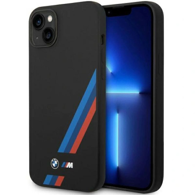 Futrollë telefoni BMW M Silicone, për iPhone 14 Plus 6.7", me logon M, e zezë