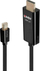Kabllo Lindy DisplayPort Mini - HDMI, 0.5m, e zezë