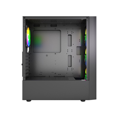 Kuti kompjuteri Gembird Fornax 4300, MIDI Tower ATX, xham i temperuar, e zezë