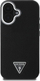 Kapak telefoni Guess Grained Triangle MagSafe për iPhone 16 6.1", me magnet MagSafe, i zi