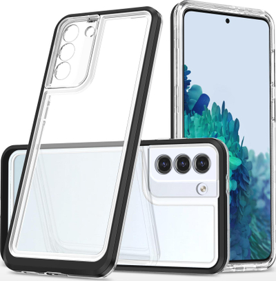 Mbulesë telefoni Hurtel Clear 3in1 për Samsung Galaxy S22 Plus, xhel, kornizë e zezë