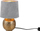 Lampë tavoline Netlighting Sophia, 26cm, sokëll E14, ari gri