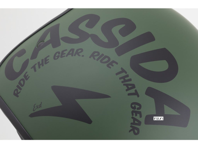 Kaska moto CASSIDA Oxygen 2.0 Gear, e hapur, vizier dielli, jeshile mat e zezë
