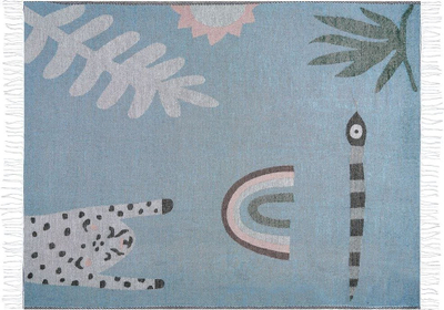 Batanije dekorative Beliani LIMGHA, 130 x 170 cm, poliester, blu
