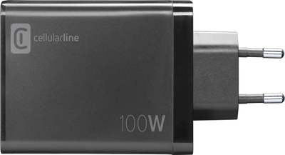 Karikues muri Cellularline Multipower Nano 100W, 3x USB C 1x USB A, GaN, i zi