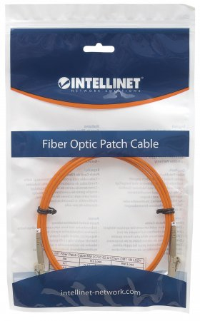 Kabllo optike Intellinet Network Solutions LC/LC, OM1, 62.5/125µm, 3m, portokalli