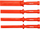 Set shpatullash plastike Yato YT-0847, 4 copë, najlon, të kuqe