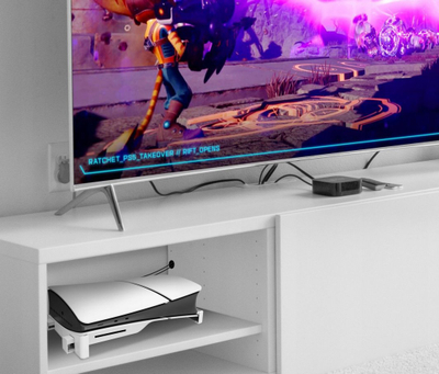 Stendë vertikale Coaster për PlayStation 5, aksesor për konsolën, e bardhë