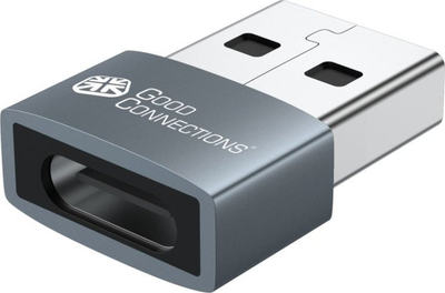 Adapter USB Good Connections USB 2.0 A në USB C, set me 3 copa, i zi