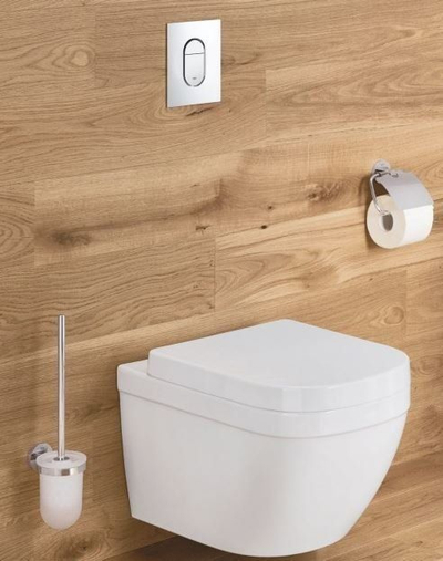 Set kornizë e fshehtë për WC Grohe Solido Rapid, kazan 6–9L, pllakë shkarkimi chrome gloss
