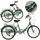 Biçikletë triçikël Enero 3-KOOWY Folding Bike 24, Shimano 6 marshe, shportë mbrapa, jeshile