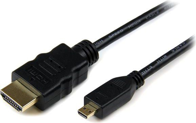 Kabllo StarTech HDMI Micro - HDMI (HDADMM1M), 1m, e zezë