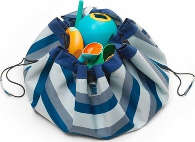 Çantë lodrash Play&amp;Go Outdoor, 2 në 1 tapet loje, me vija blu