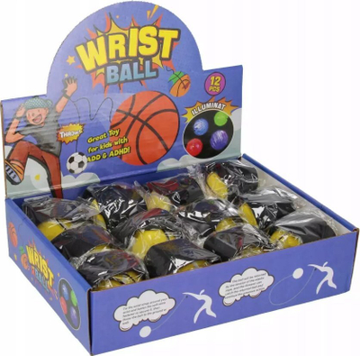 Lodër top me elastik Mega Creative Ball On Elastic Wrist, 6cm, shumëngjyrëshe