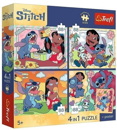 Puzzle Trefl Cosmic Stitch, 4 në 1, për fëmijë 5+