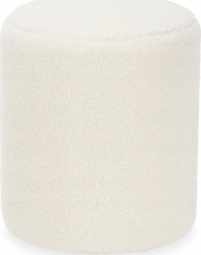 Puf dekorativ White, 32 x 36 x 32 cm, i bardhë