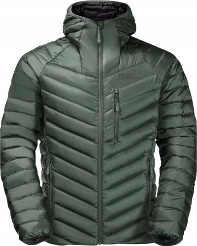 Xhaketë me pupla Jack Wolfskin Passamani Hoody për burra, XL, jeshile