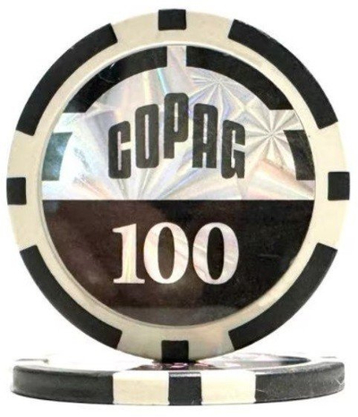 Set pokeri Copag 10050008, 300 fisha, 2 kuverta letra, kuti metalike e zezë